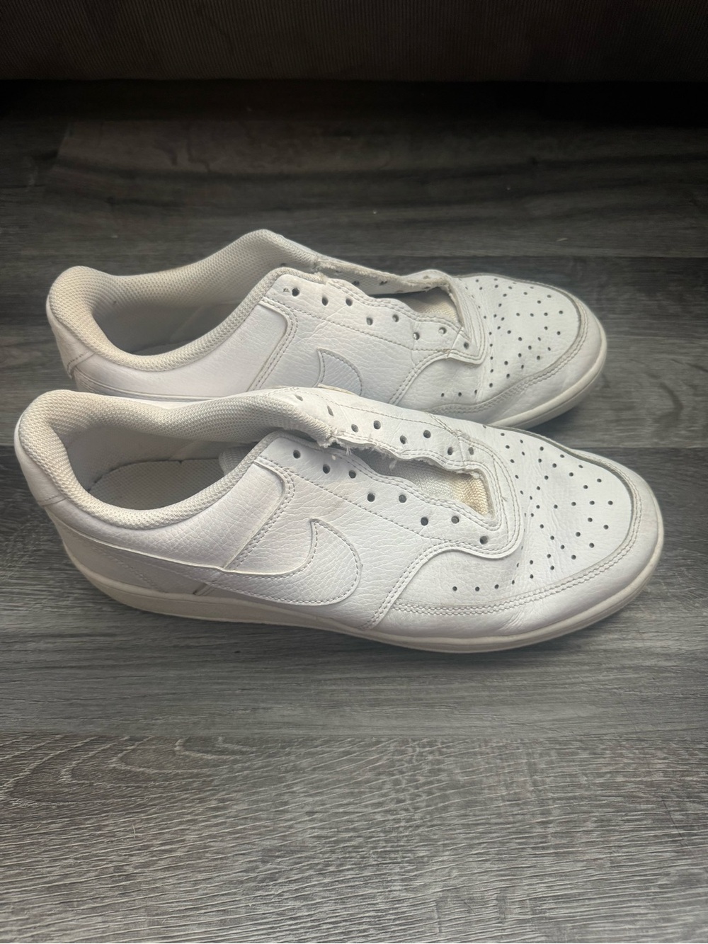 Nike All-White Men’s Air Force Low-Top Sneakers